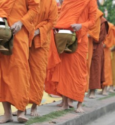monks walking